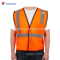 ANSI / ISEA Class 2 Safety 100% Polyester Mesh Vest High Visibility Reflective Workwear With Pockets Yellow